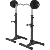 Gorilla Sports Squat en Bankdruksteunen met Halterset 35 kg kunststof
