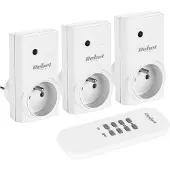 Rebel URZ1226 Op afstand bedienbare stopcontacten, 3 stuks met afstandsbediening, wit