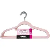 Peggy Perfect Kledinghangers 'Fluweel' met stang, 18 stuks