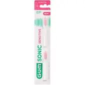 Gum Sonic Sensitive Wit Opzetborstels - 2 stuks