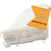 Elettrocasa FW6 TNT, stofzakken, stofzuigerzakken, wit, vlies (TNT), geschikt voor Vorwerk Folletto Kobold 135/VK 136, 6 stuks