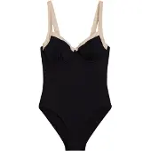 Marc O'Polo Badpak ' Contrast Binding ' zwart