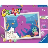 Ravensburger – CreArt: Octopus (Neon) – Schilderen op Nummer