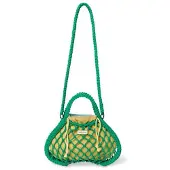 Studio Noos reversible crossbody tas Macrame Mini groen Dames Katoen Meerkleurig