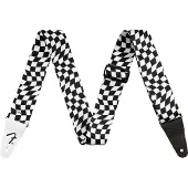 Fender Polyester Gitarriem, Gitaraccessoires, Leren Einden, Golvende Geblokte Ontwerp