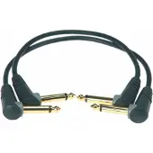 Klotz PATCHCORD 0,15M BLACK 2 UNITS JACK 2P.90/JACK 2P.90 GOLD