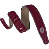 Levys Leathers 6.4 CM WITH BLACK BORDER WITH BURGUNDY LEATHER LEVY'S LOGO