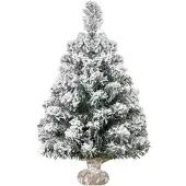 Northio 60 cm kunstkerstboom met sneeuweffect, geschikt voor gebruik binnenshuis