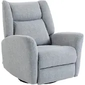 HOMCOM Sofa Ligstoel-Huisdiervriendelijke stof (100% polyester)-91D x 88B x 102H cm-Lichtgrijs