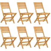Syfax Klapstoelen 6 stuks 47x62x90 cm Massief teakhout