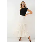 Bigdart Gestructureerde Maxi Rok