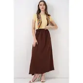 Big Dart Maxi Rok met Elastische Taille