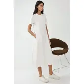 Hiccups for Kids Ronde Hals Korte Mouw Basis Midi Jurk