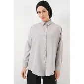Bigdart Ontspannen Pasvorm Poplin Shirt met Knoopsluiting