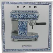 Smeg Dolce & Gabbana Espresso Machine Handmatige espressomachine, Jaren 50, Gedecoreerd/ Speciaal, Blu Mediterraneo, Glanzend, & Dolce&Gabbana