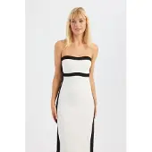 Hiccups for Kids Blokgekleurde Strapless Midi-jurk