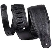 Levys Leathers PADDED PREMIUM LEATHER STRAP 8,25 CM - BLACK-BLACK