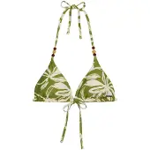 Marc o'polo Bikinitop ' Abstract Flower ' crème / groen