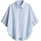 Opus relaxed fit blouse met verdekte knoopsluiting model 'Finoa'