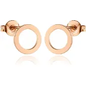 Cilla Jewels oorstekers Edelstaal Open Circle Rose