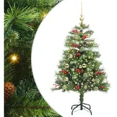 vidaXL Kunstkerstboom 150 LED's Warmwit PVC en Metalen Groen