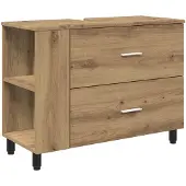 vidaXL Badkamer vaniteitsunit Artisanaal eiken 80 x 35 x 60 cm