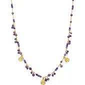 Luxenter Luxeketting met 18k goudkleurig paars kristal - Totez