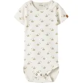 Lil´ Atelier Baby Rompers Nbmgayo Sor Ss Slim Body Lil - Ecru - Maat 80
