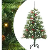 vidaXL Kunstkerstboom Groen 150 cm PVC en Metalen