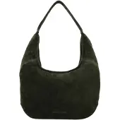 Hide & Stitches Suede Shoulderbag olive green