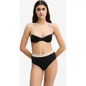 Marc o'polo Bikinibroek ' Contrast Binding ' crème / zwart