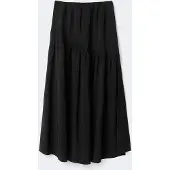 Gina Tricot  - Tall dropped waist skirt - lange rokken - Zwart - S - Dames