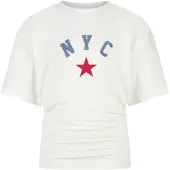 America Today T-shirt wit Meisjes Stretchkatoen Ronde hals Tekst - maat 158/164
