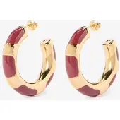 Sissy-Boy Gold plated oorbellen met strepen