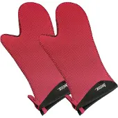 Spring Grips Ovenwanten lang rood/zwart 1 Paar