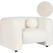 Beliani LEIREN - Fauteuil - Wit - Bouclé