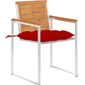 vidaXL Tuinstoelen 2 st met kussens massief acaciahout en staal