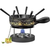 Spring Kaasfonduegarnituur, Fondue Set, Grijs, Zwart