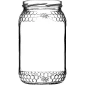 Kadax Glazen pot Lierde 900ml 82mm 8 stuks + deksels "Borduurwerk"