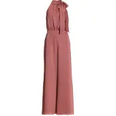Swing Jumpsuit met strik en knoopsluiting aan de achterkant