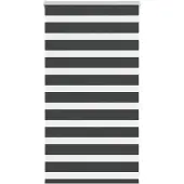 vidaXL Zebra rolgordijn 90x100 cm stofbreedte 85,9 cm zwart