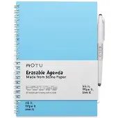 MOYU Uitwisbare Agenda A5 - Sky Blue - Premium Cover - Multifunctionele pagina’s - Inclusief uitwisbare pen, penhouder en wisdoekje