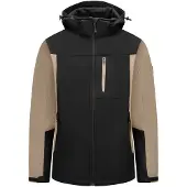 FHB Jannik Softshell-Jack Beige-Zwart maat L heren