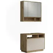Vicco badkamermeubelset Beatrice, Kasjmier/Artisanaal eiken, Set van 2