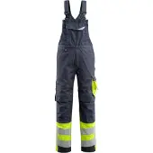 Mascot 15669-860 Amerikaanse overall met kniezakken Donkermarine/Hi-Vis Geel maat 82C58 uniseks