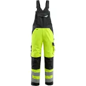 Mascot 15569-860 Amerikaanse overall met kniezakken Hi-Vis Geel/Zwart maat 90C56 uniseks