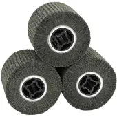 vidaXL Schuurrollers 3 st Zwart 12 x 12 x 10 cm Synthetische vezel