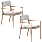 Garden Impressions Lily tuinstoel light teak - 2 stuks