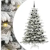 Syfax Kunstmatige Inklapbare Kerstboom Wit 210 cm PE en PVC