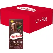 Verkade - Chocolade Reep - Extra Puur - 12 x 90 gram